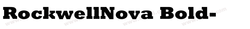 RockwellNova Bold字体转换